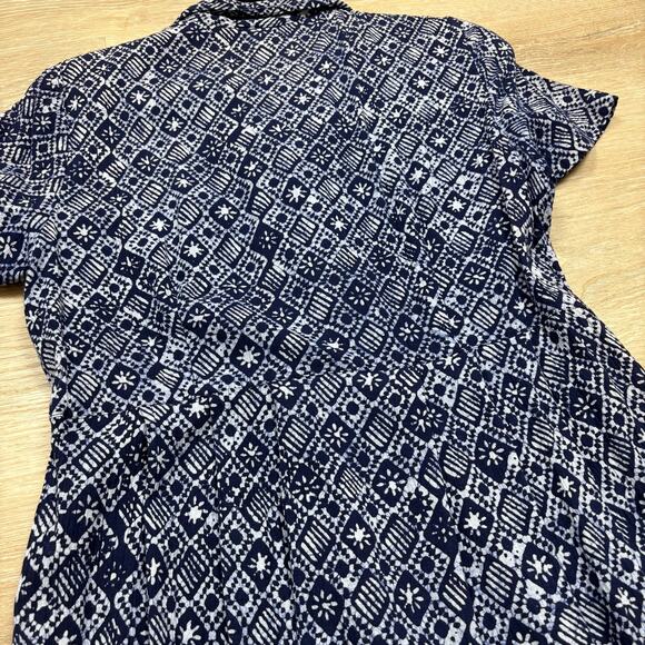 Monsoon Pattern Maxi Cotton Dress Women’s 10‎ Color Navy/White - Picture 8 of 8